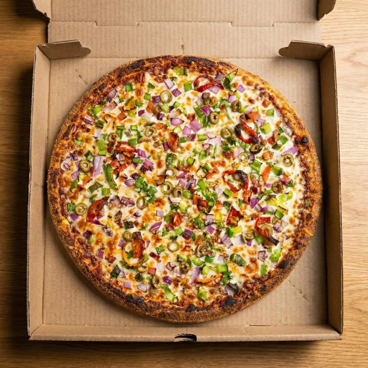 Veggie Garden Pizza at Infinity Pizza in NE Calgary